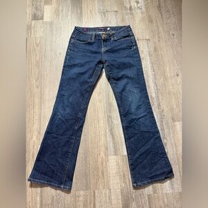 Vigoss Blue Flare Wide Leg Jeans with Classic Stitching Y2K Denim Casual